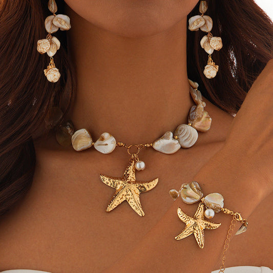 Classic Conch Pendant Jewellery Set for Women - Trendy Radar