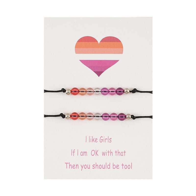 Colorful Beaded Couple Bracelet Set - Trendy Radar
