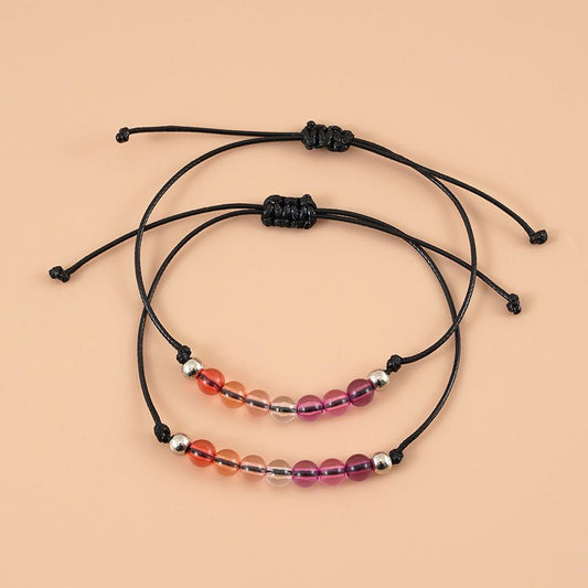 Colorful Beaded Couple Bracelet Set - Trendy Radar