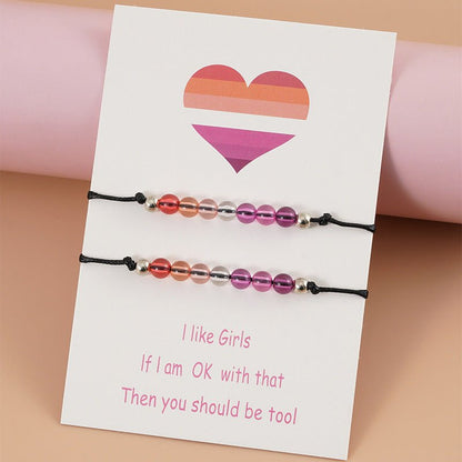Colorful Beaded Couple Bracelet Set - Trendy Radar