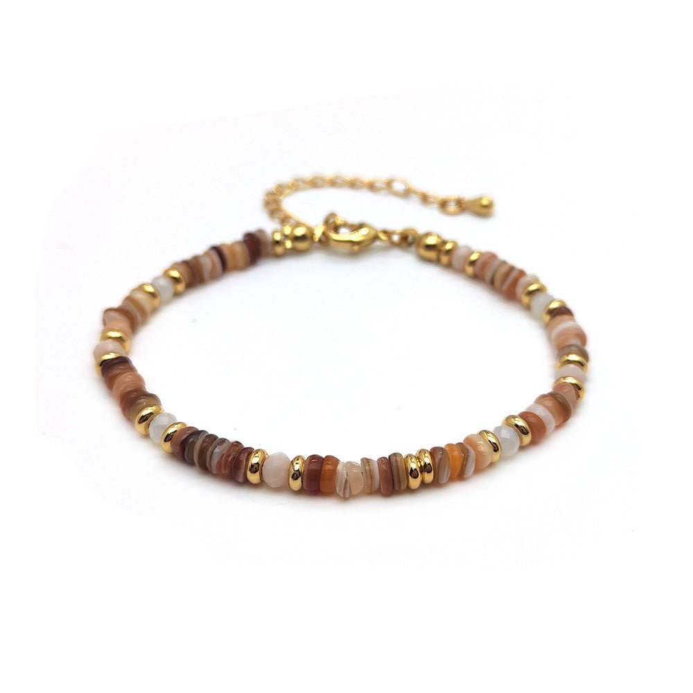 Colorful Natural Shell Hand - Woven Beaded Bracelet - Trendy Radar