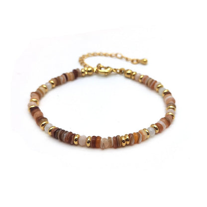 Colorful Natural Shell Hand - Woven Beaded Bracelet - Trendy Radar