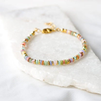 Colorful Natural Shell Hand - Woven Beaded Bracelet - Trendy Radar