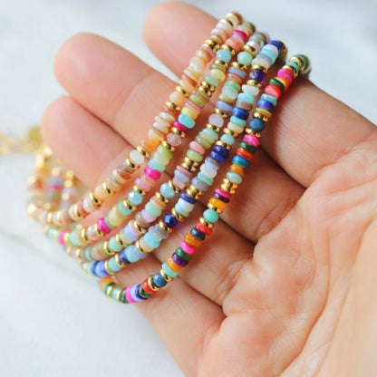 Colorful Natural Shell Hand - Woven Beaded Bracelet - Trendy Radar
