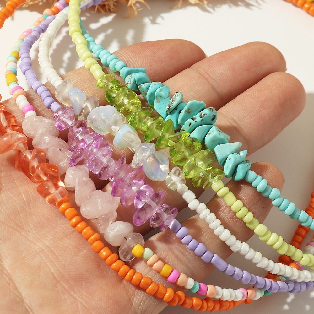 Colorful Rice Beads Crystal & Necklaces - Trendy Radar