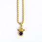 Coloured Gem Retention Guardian Angel Pendant Necklace - Trendy Radar