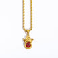 Coloured Gem Retention Guardian Angel Pendant Necklace - Trendy Radar