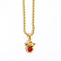Coloured Gem Retention Guardian Angel Pendant Necklace - Trendy Radar