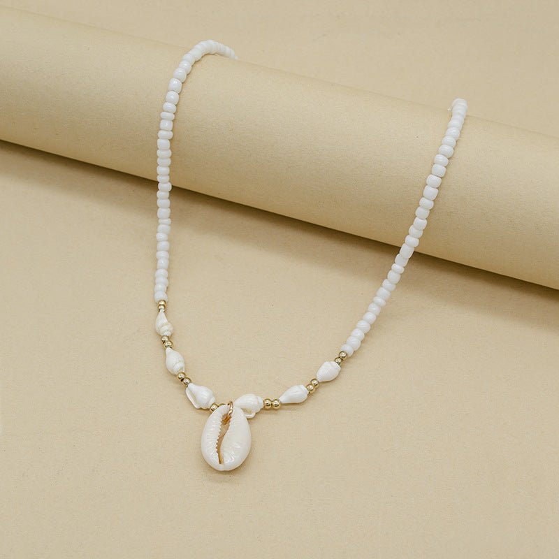 Conch White Bead Shell Necklace for Women - Trendy Radar