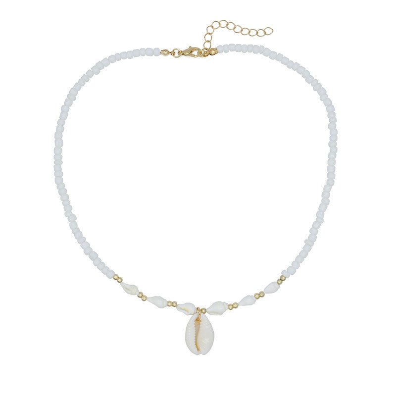 Conch White Bead Shell Necklace for Women - Trendy Radar