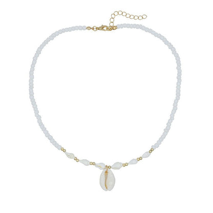 Conch White Bead Shell Necklace for Women - Trendy Radar
