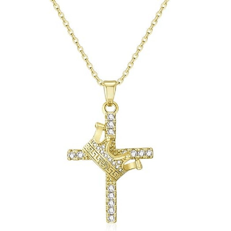 Cross Crown Necklace - Trendy Radar