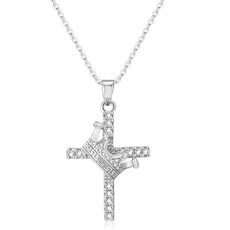 Cross Crown Necklace - Trendy Radar