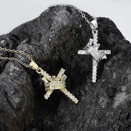 Cross Crown Necklace - Trendy Radar