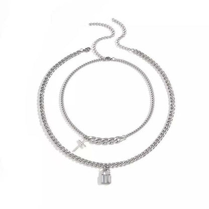Cross Padlock Necklace - Trendy Radar