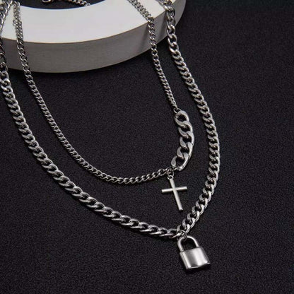 Cross Padlock Necklace - Trendy Radar
