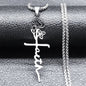 Cross Rose Necklace - Trendy Radar