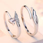 Cupid Angel Feather Couple Ring – S925 Sterling Silver - Trendy Radar