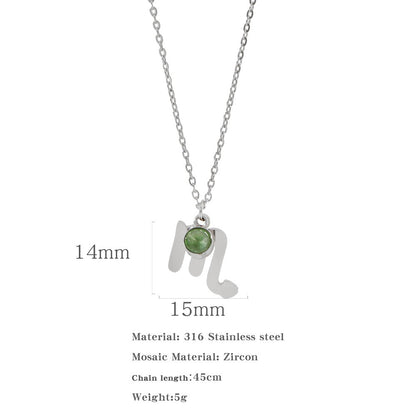 Zircon Constellation Zodiac Necklace