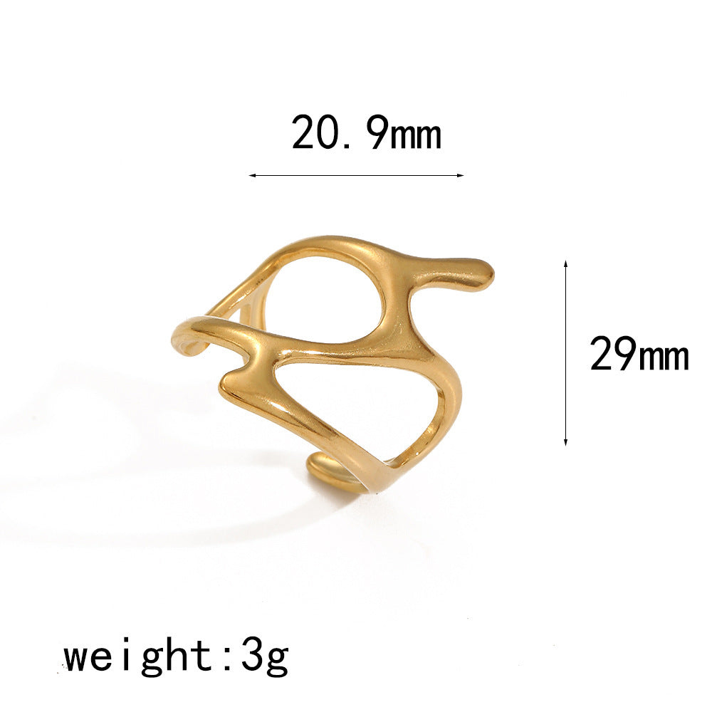 Irregular Adjustable Steel Ring