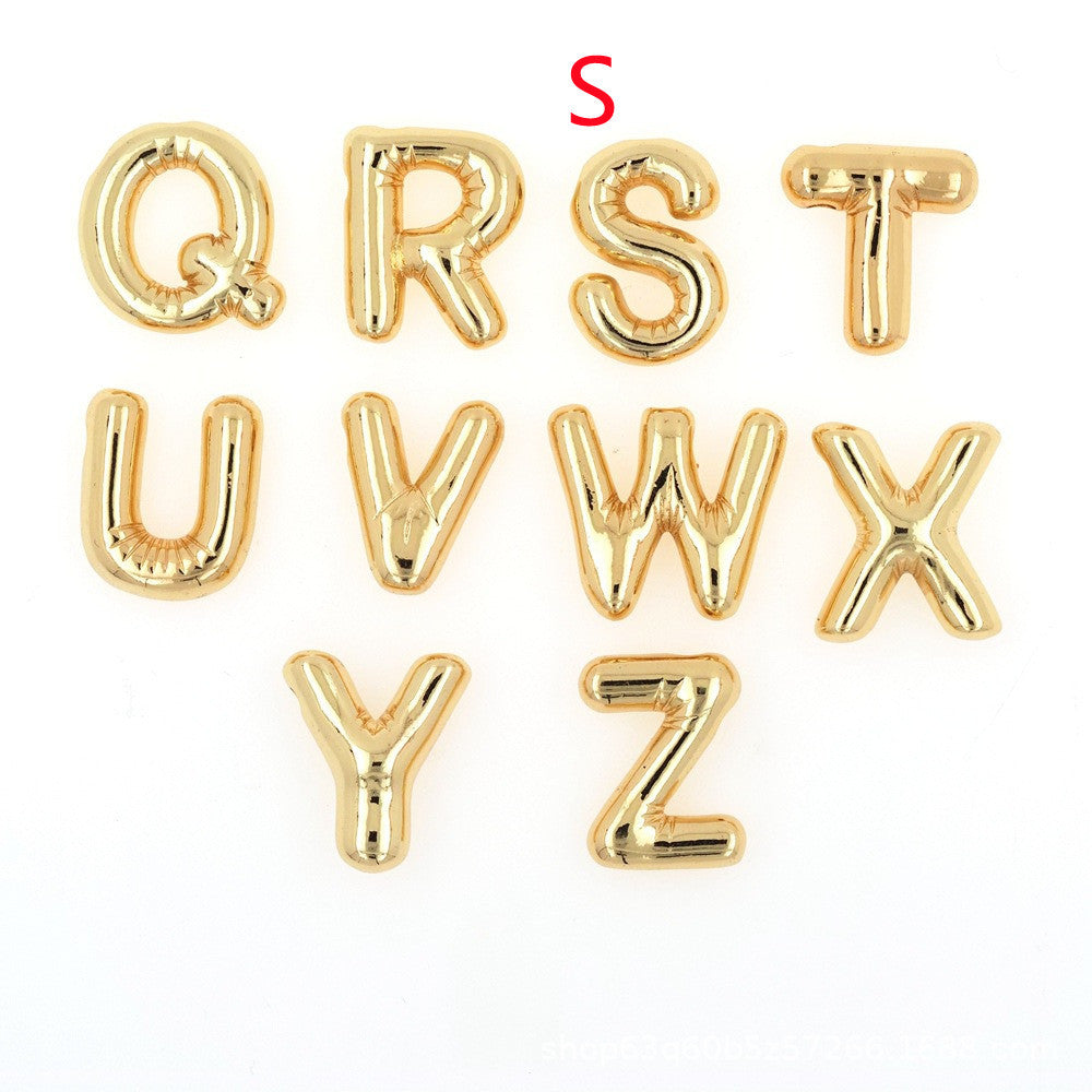 Glossy Letters Pendant Necklace