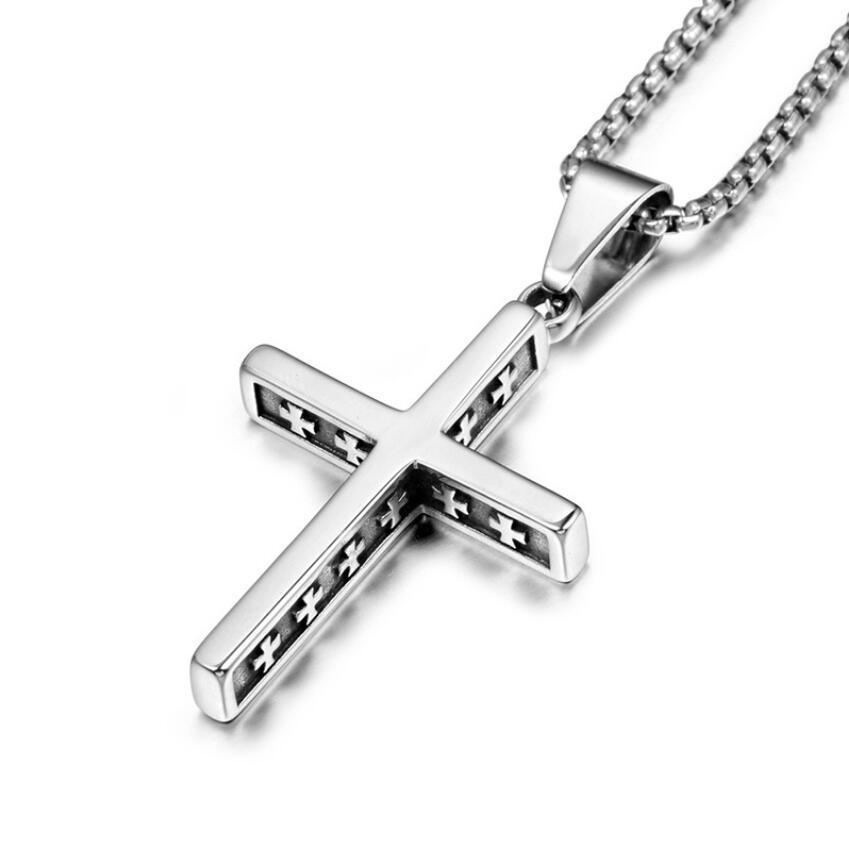 Cross Necklace with Bowknot Pendant