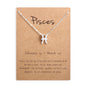 12 Zodiac Sign Constellation Pendant Necklace