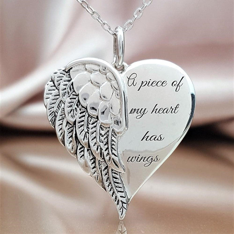 Angel Wings Lettering Necklace