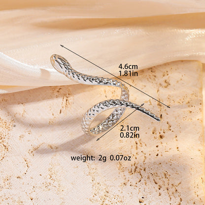 Unisex Punk Gothic Snake-Shaped Open Ring