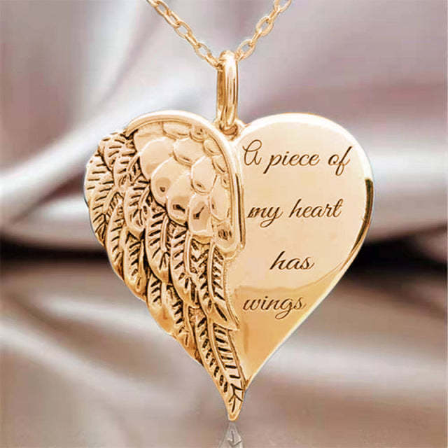 Angel Wings Lettering Necklace