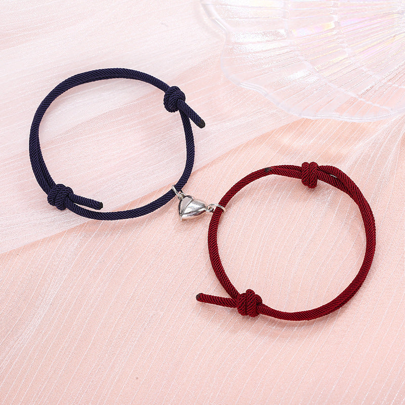 Magnetic Couple Bracelets – Heart-Shaped