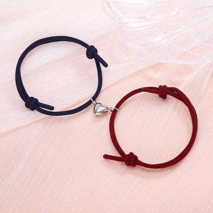 Magnetic Couple Bracelets – Heart-Shaped