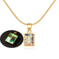 Luminous Pendant 26 Letter Square Necklace