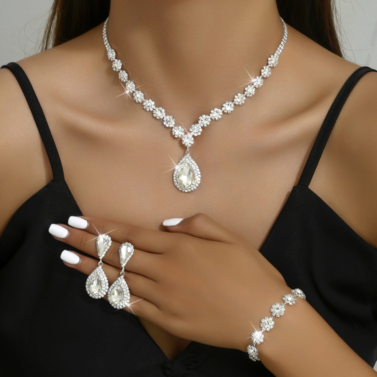 Sun and Moon Universe Rhinestone Jewelry Set