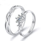 Moissanite Engagement Couple Rings
