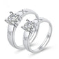 Moissanite Engagement Couple Rings