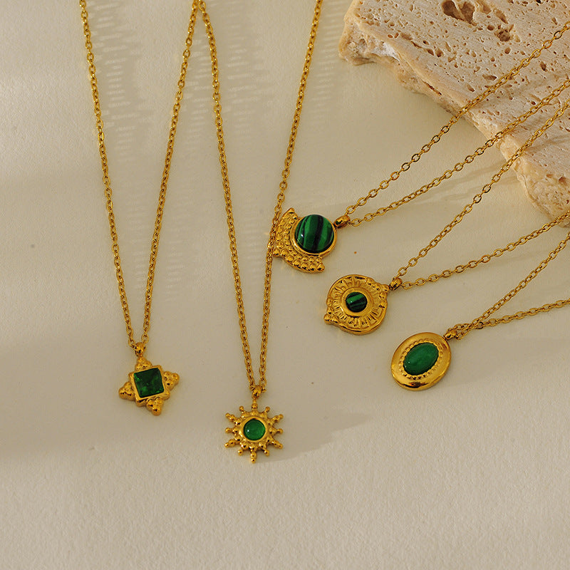 Vintage Turquoise & Emerald Necklace