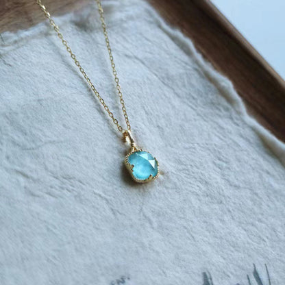 Atlantis Eye Blue Crystal Necklace