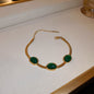 Green Stone Crystal Jewellery Set