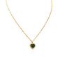 Heart-Shaped Rhinestone Collarbone Necklace