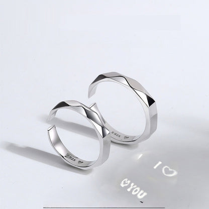 I Love You Projection Adjustable Couple Rings