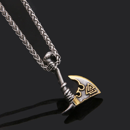 Stainless Steel Axe Pendant Necklace