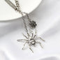 Exaggerated Spider Design Halloween Pendant Necklace