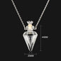 Transparent Glass Essential Oil Perfume Necklace