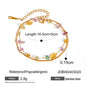 Gold-Plated Stainless Steel Broken Stone Chain Bracelet Ring