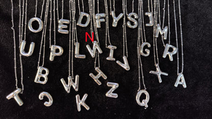 Glossy Letters Pendant Necklace