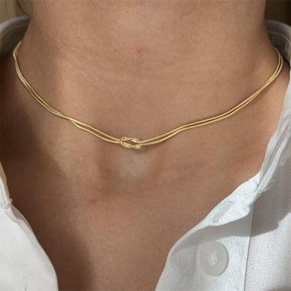 Couples Knot Necklace & Bracelet Set