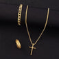 Cross Necklace, Ring & Bracelet Set