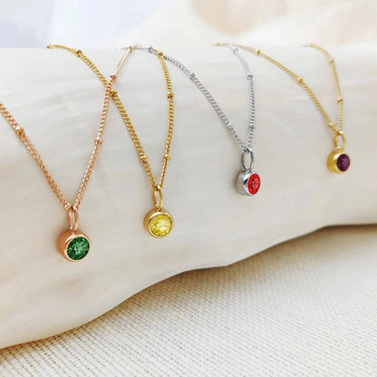 Diamond Birthstone Necklace - Trendy Radar