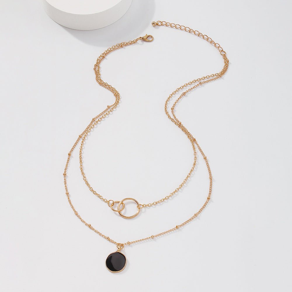 Double-Layer Pendant Clavicle Necklace - Trendy Radar